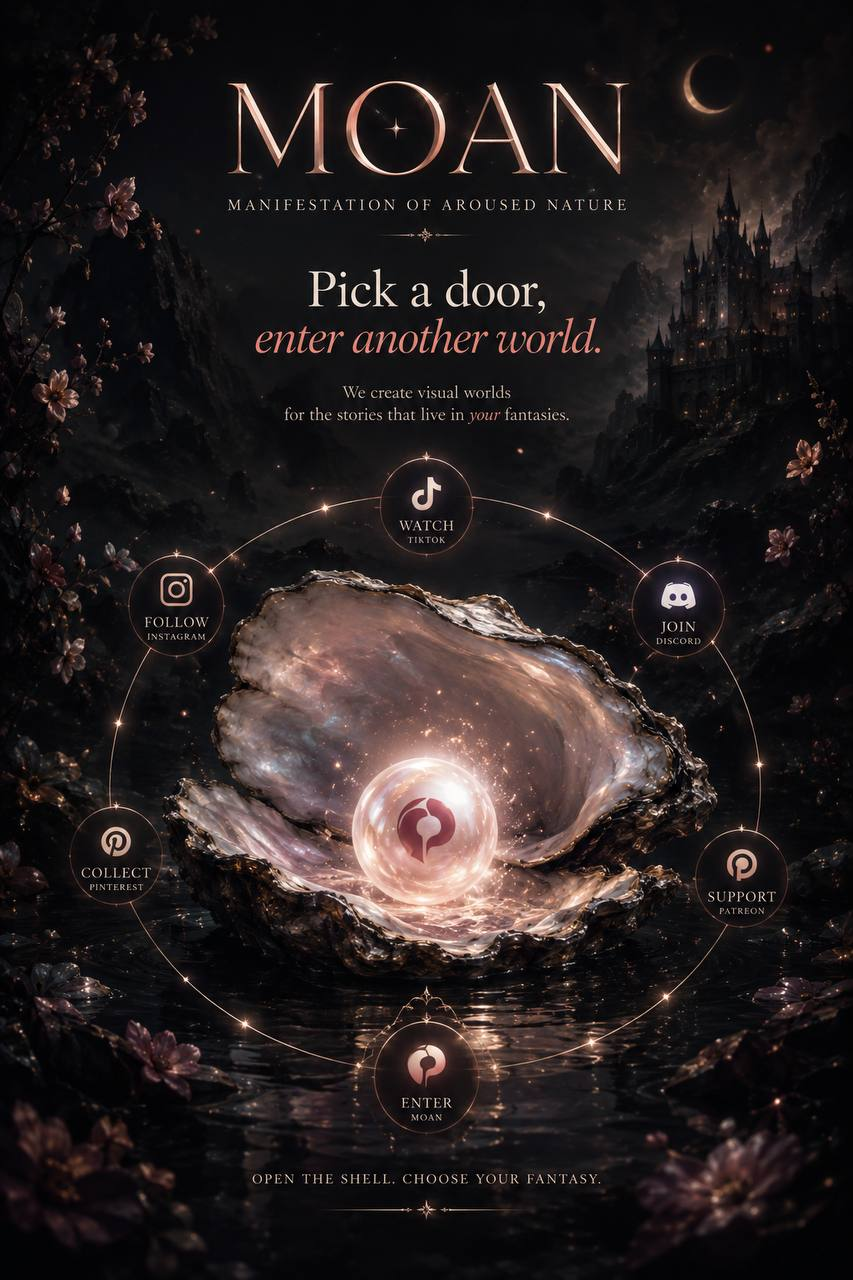 MOAN fantasy world with an oyster shell portal and six ways to enter